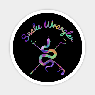 Snake Wrangler Galaxy Tie Dye Logo Magnet